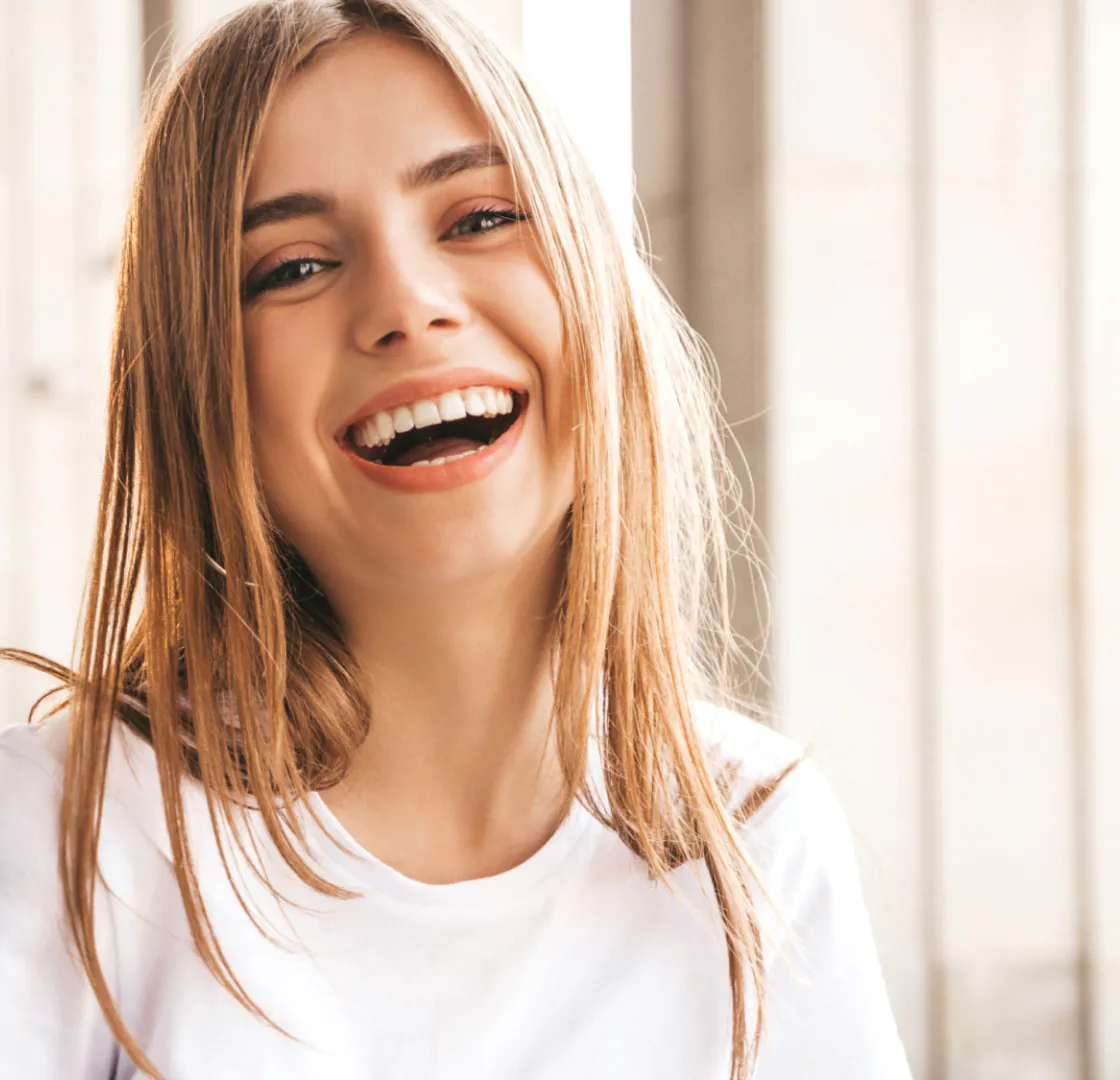 Smiling woman image